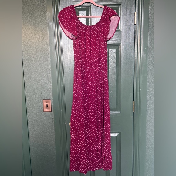 Floral front button maxi dress - Picture 3 of 7